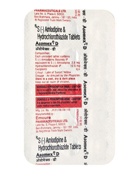 ASOMEX-D 2.5 MG TAB(15 TAB)