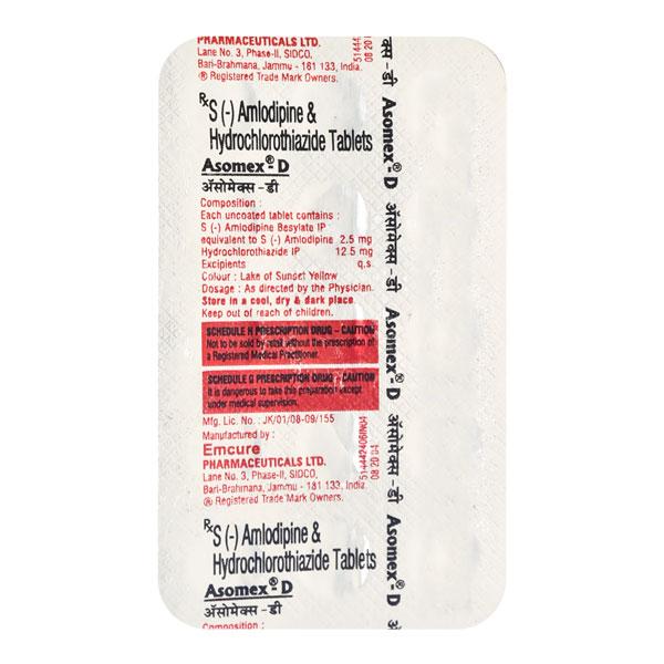 ASOMEX-D 2.5 MG TAB(15 TAB)