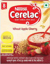 CERELAC WHEAT APPLE CHERRY (8) 300GM