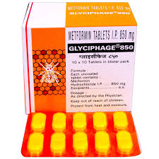 GLYCIPHAGE 850 MG TAB(10 TAB)