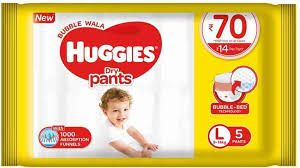 HUGGIES DIAPER L 5'S