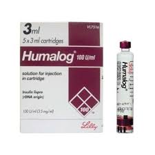 HUMALOG 100 IU/ML CART.(LISPRO)