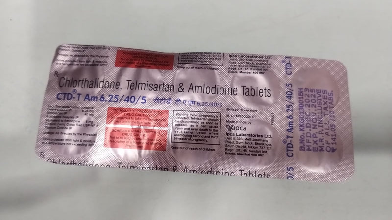 CTD-T AM 6.25/40/5 MG TAB (10 PCS)