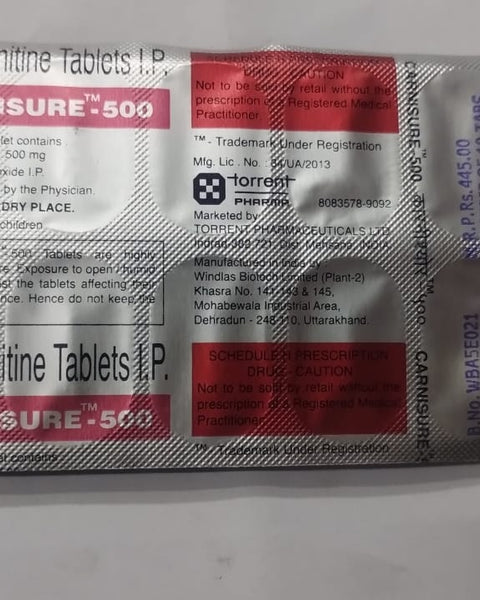 CARNISURE 500 MG TAB(10 TAB)