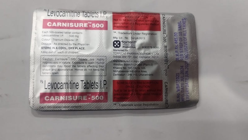CARNISURE 500 MG TAB(10 TAB)