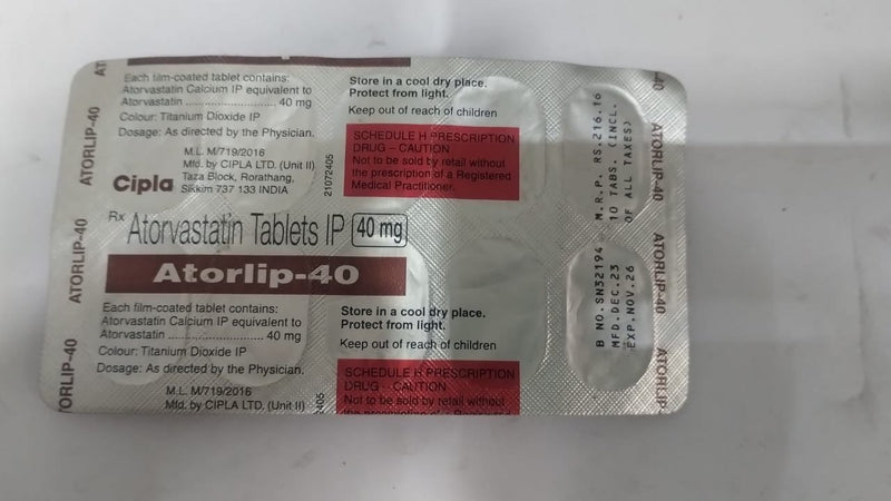 ATORLIP 40 MG TAB(10 TAB)