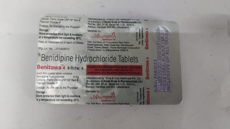 BENITOWA 4MG TAB(10 TAB)(1)