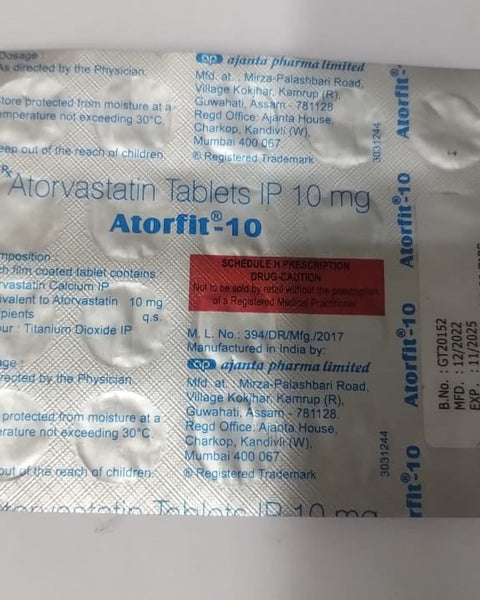 ATORFIT 10 MG TAB(10 TAB)