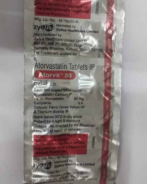 ATORVA 80 MG  TAB(10 TAB)