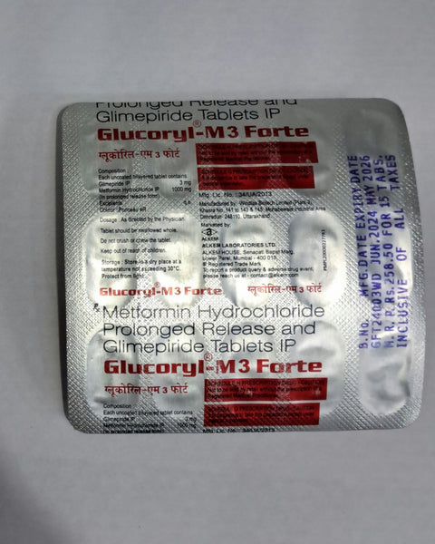 GLUCORYL M3 FORTE TAB (15 PCS)