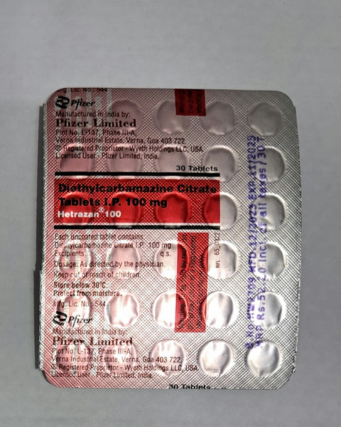 HETRAZAN 100MG TAB (30 PCS)(2640)
