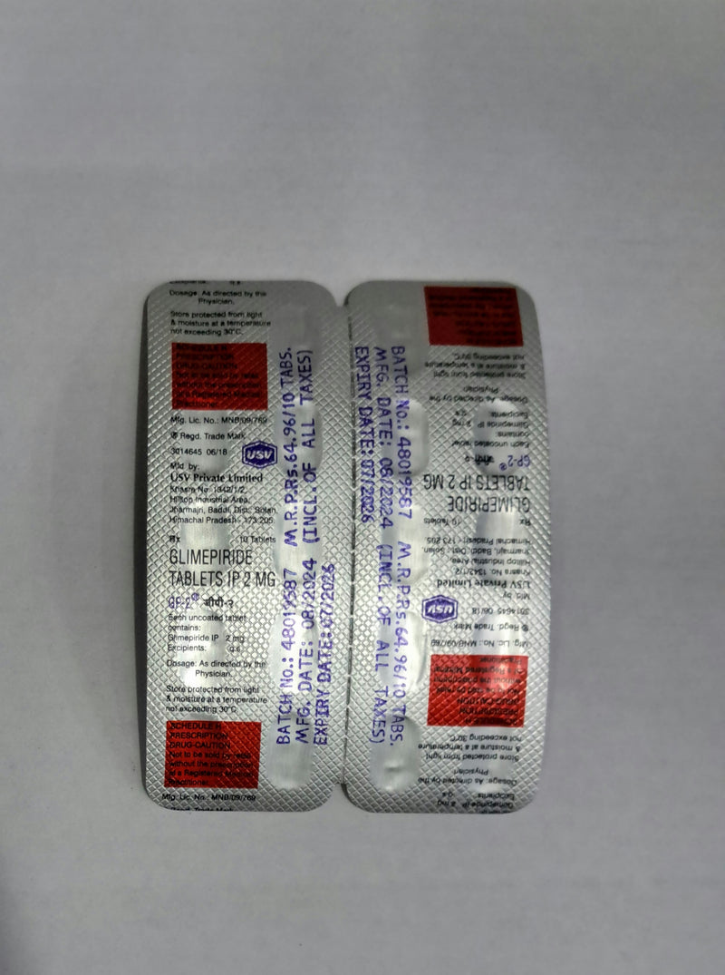 GP 2 MG TAB(10 TAB)