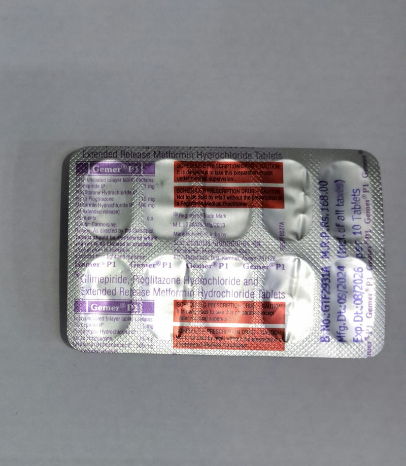 GEMER P 1 MG TAB(10 TAB)