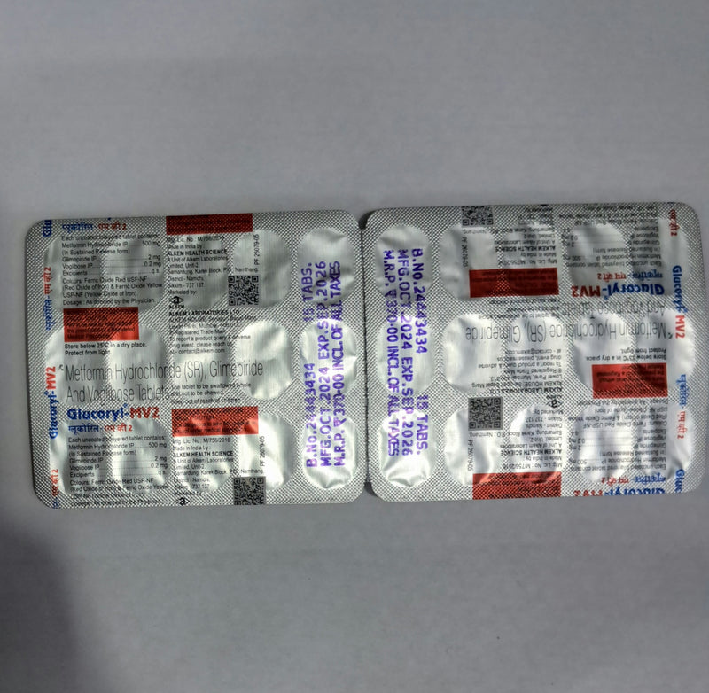 GLUCORYL-MV2 TAB(15 PCS)(131)
