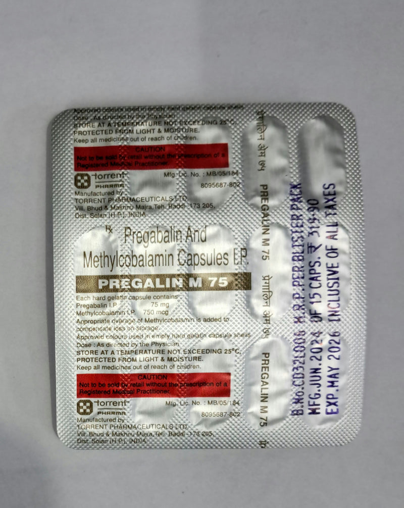 PREGALIN M 75MG (15 PCS)