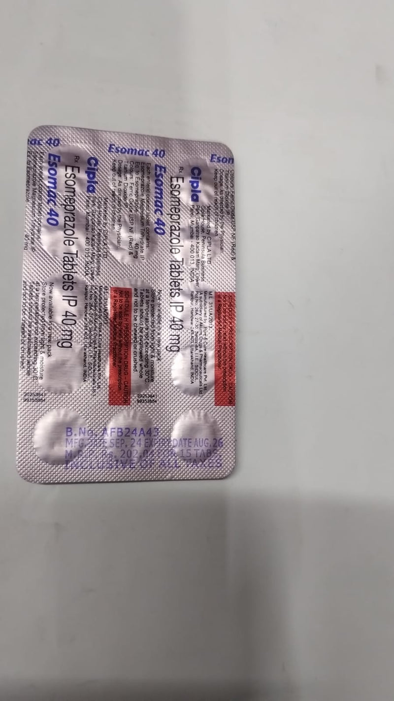 ESOMAC-40MG CAP(15 PCS)