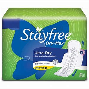 STAYFREE DRY MAX U/T 8 PADS