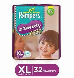 PAMPERS ACTIVE BABY XL 2'S