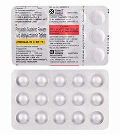 Thumbnail for PREGALIN X SR 75 MG TAB(15 TAB)