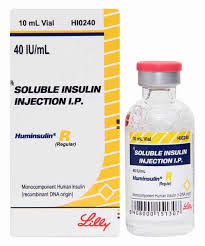 HUMINSULIN R 40IU/ML 10ML
