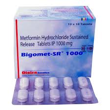 BIGOMET SR 1000MG TAB (10 TAB)