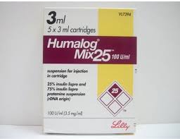 HUMALOG MIX 25 100 IU/ML CART. 3ML