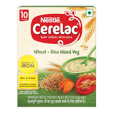 CERELAC WHEAT RICE MIXED VEG (10) 300GM