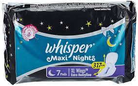 WHISPER MAXI NIGHTS XXL WINGS 7 PADS