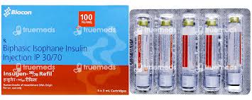 INSUGEN 30/70 INJ. CART. 3ML
