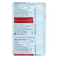 PREGADOC D 75/20MG CAP (10 CAP)