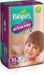PAMPERS ACTIVE BABY XL 16'S
