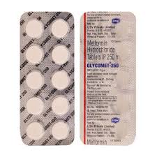 GLYCOMET 250 MG TAB(10 TAB)