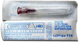DISPOVAN NEEDLE 26 G X 1/2